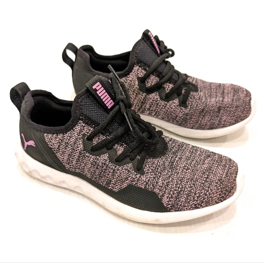 PUMA Carson 2 X women's knit Orchid Pink & black running shoes size 6.5